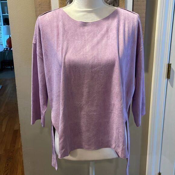 Mira Rae Lilac Polyester Top size small - Picture 4 of 7